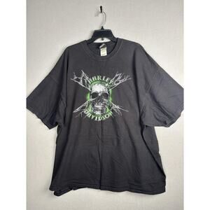 Harley-Davidson Shirt Mens 4XL Black Skull Lightning Made USA Richmond VA Shop